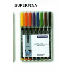ROTULADOR STAEDTLER LUMOCOLOR SUPER 8 COLORES 313WP8
