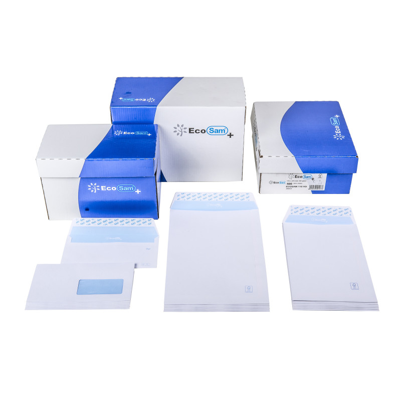 SOBRES ECOSAM+ 110 FSC DIN DL 110x220 OFFSET BLANCO 105G TIRA SILICONA 500