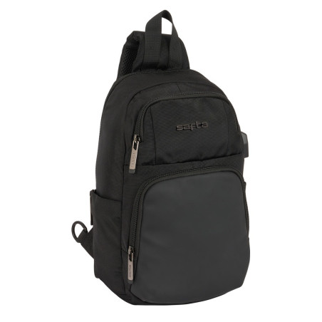 MINI MOCHILA 1 HOMBRERA TABLET 11''+USB SAFTA BUSINESS "BLACK" SAFTA26 642200595 34X18 UNIDAD
