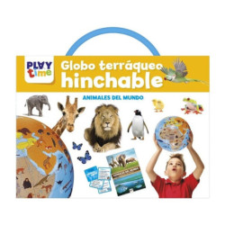 JUEGO IMAGILAND KIT GLOBO TERRAQUEO HINCHABLE EL MUNDO DE LOS ANIMALES PTC015