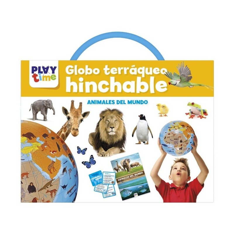 JUEGO IMAGILAND KIT GLOBO TERRAQUEO HINCHABLE EL MUNDO DE LOS ANIMALES PTC015