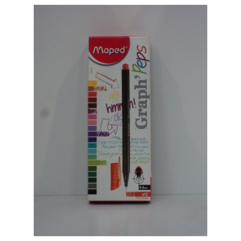 ROTULADOR MAPED GRAPH'PEPS 0,4 NARANJA C/12U 749116