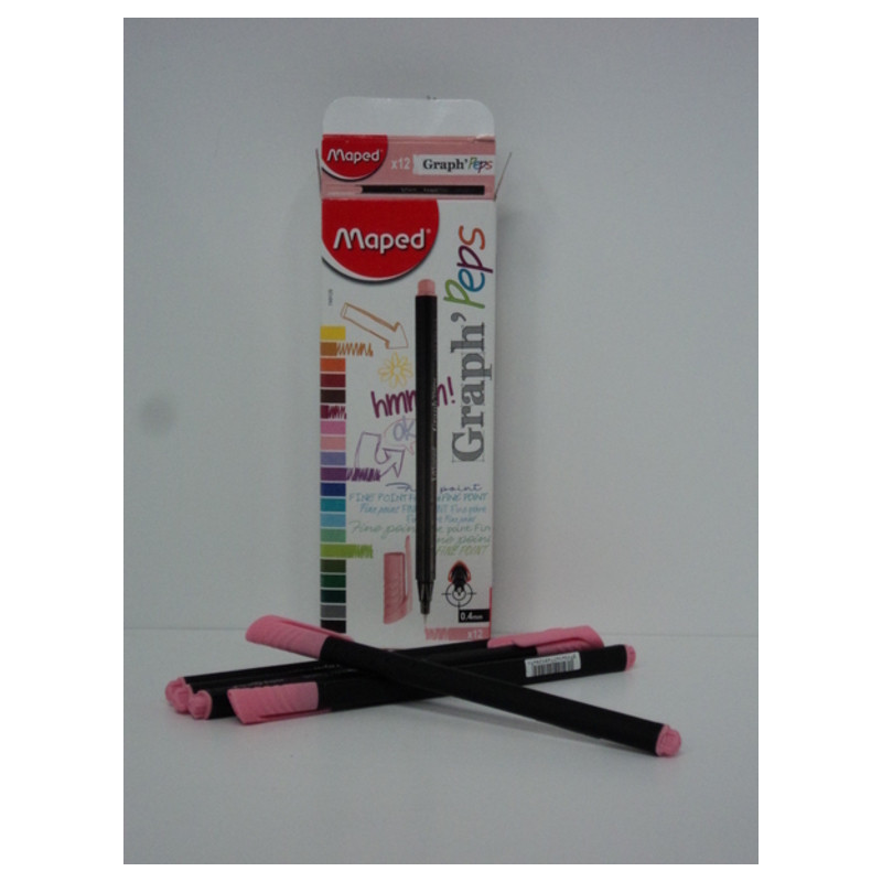 ROTULADOR MAPED GRAPH'PEPS 0,4 ROSA BLUSH  C/12U 749129