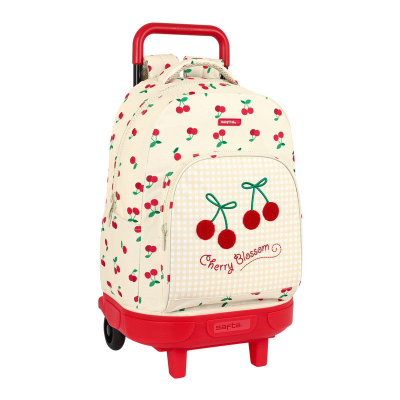 MOCHILA GDE. C/RUEDAS COMPACT EXT.SIMPLE SAFTA "CHERRY" SAFTA23 ENERO 642228918