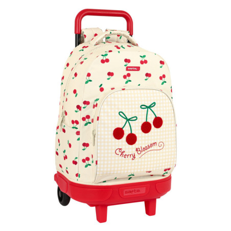 MOCHILA GDE. C/RUEDAS COMPACT EXT.SIMPLE SAFTA "CHERRY" SAFTA23 ENERO 642228918