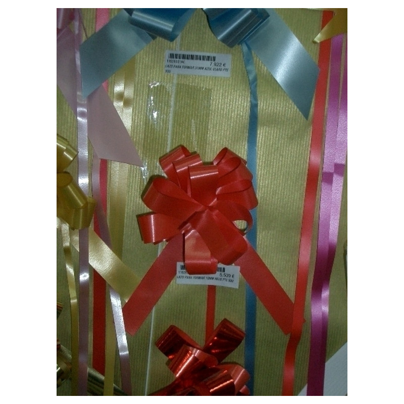 LAZO PARA FORMAR 19MM ROJO PTE 50U