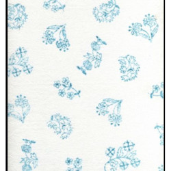 TUL FLORES LUREX AZUL CUADRADO 25*25 PTE 100U ^