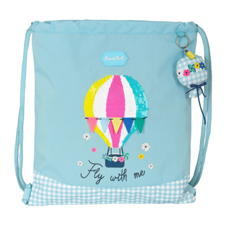 SACO PLANO RECICLABLE BLACKFIT8 "FLY WITH ME" 642239196 40*35 SAFTA22