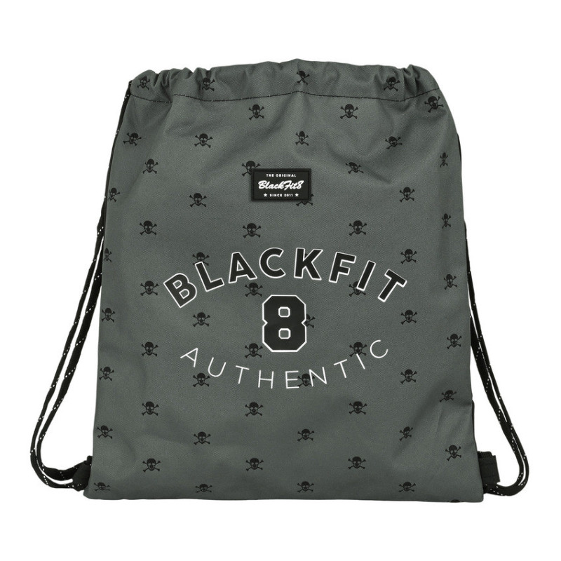 SACO PLANO RECICLABLE BLACKFIT8 "SKULL" 642241196 40*35 SAFTA22