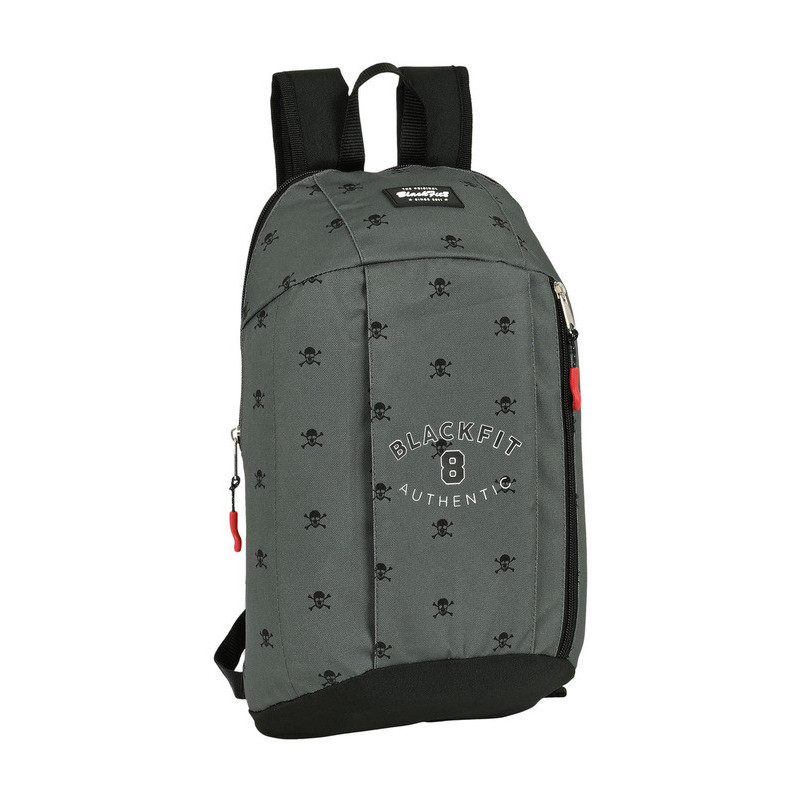 MINI MOCHILA BOLSILLO VERTICAL RECICLAB. BLACKFIT8 "SKULL" 642241821 39*22 SAFTA22