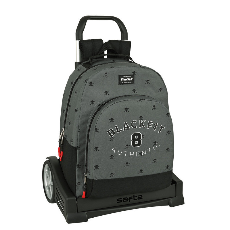 MOCHILA 305+CARRO EVOLUTION RECICLABLE BLACKFIT8 "SKULL" 642241860 42*32 SAFTA22