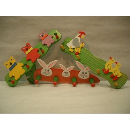 PERCHA WG MADERA ANIMALITOS 5587 ^