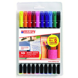 MARCD.ES COLORES EDDING 1200 8+2 caja PLASTICO
