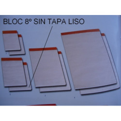 BLOC NOTAS GRAPADO 8º LISO S/TAPA PTE 10U PACSA 18105