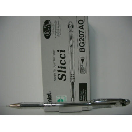 ROTULADOR PENTEL SLICCI ROLLER BG207 NEGRO C/12U ^