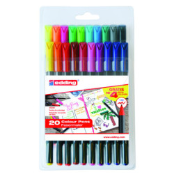 MARCD.ES COLORES EDDING 1200 16+4 caja PLASTICO