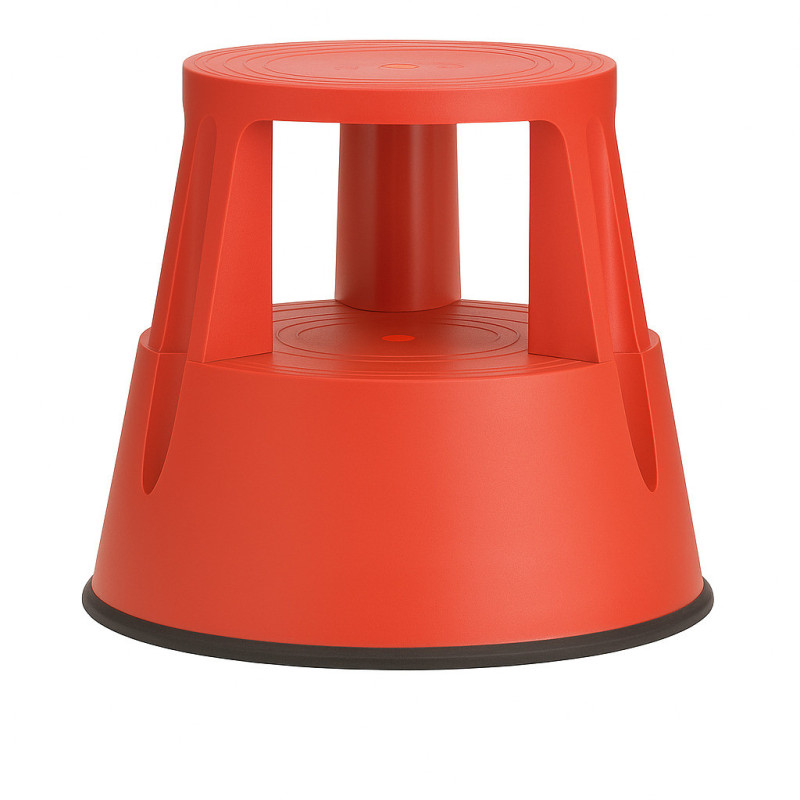 TABURETE TWINCO TWIN LIFT 2 PELDAÑOS CON RUEDAS ROJO