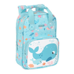 MOCHILA INFANTIL CON ASAS FACIL LIMPIEZA PREESCOLAR "BALLENITA" SAFTA22 VAC 642289765
