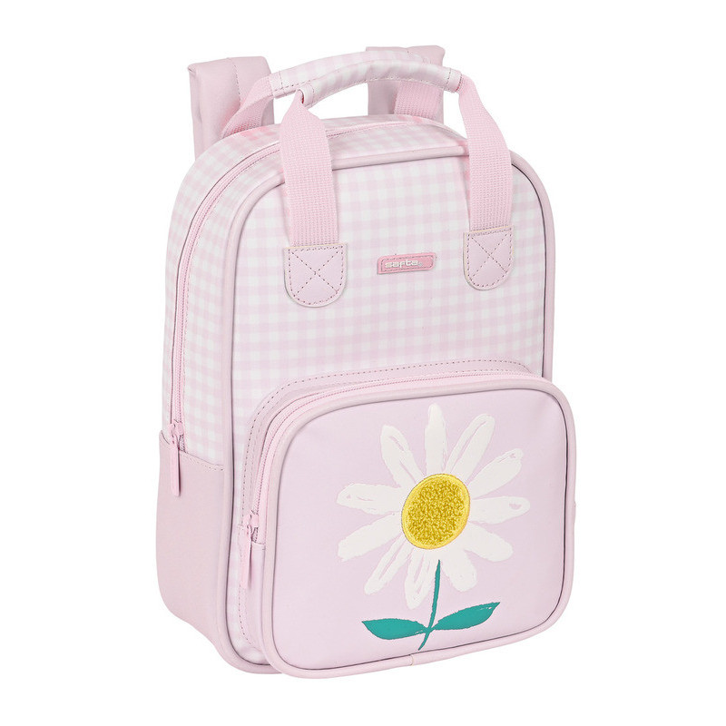 MOCHILA INFANTIL CON ASAS FACIL LIMPIEZA PREESCOLAR "FLOR" SAFTA22 VAC 642290765