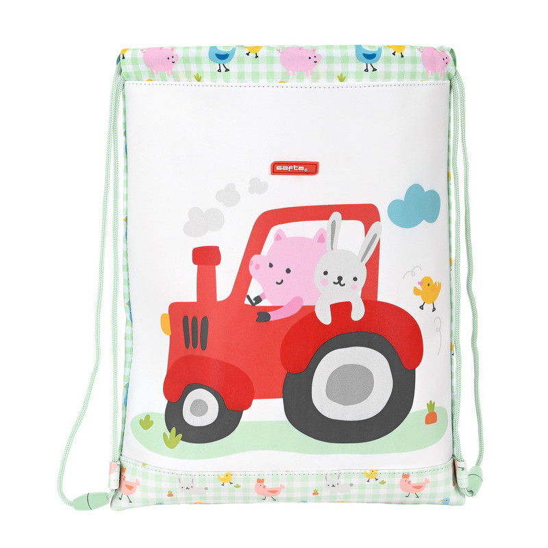 SACO PLANO JUNIOR FACIL LIMPIEZA PREESCOLAR "GRANJA" SAFTA22 VAC 642292855