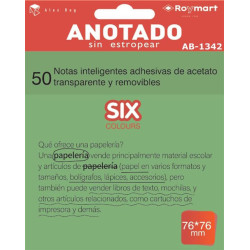 BLOC NOTAS ADHESIVO REMOVIBLE 76*76 50H ACETATO VERDE ALEX BOG AB-1342 UNIDAD