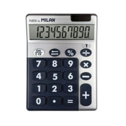 CALCULADORA MILAN SILVER TECLAS GIGANTES 10 DIGITOS 159906SL