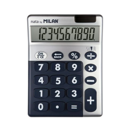 CALCULADORA MILAN SILVER TECLAS GIGANTES 10 DIGITOS 159906SL