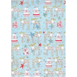 PAPEL REGALO 50*70 ARGU TURNOWSKY NAVIDAD RENOS Y MUÑECOS PTE 10H 38771 ^