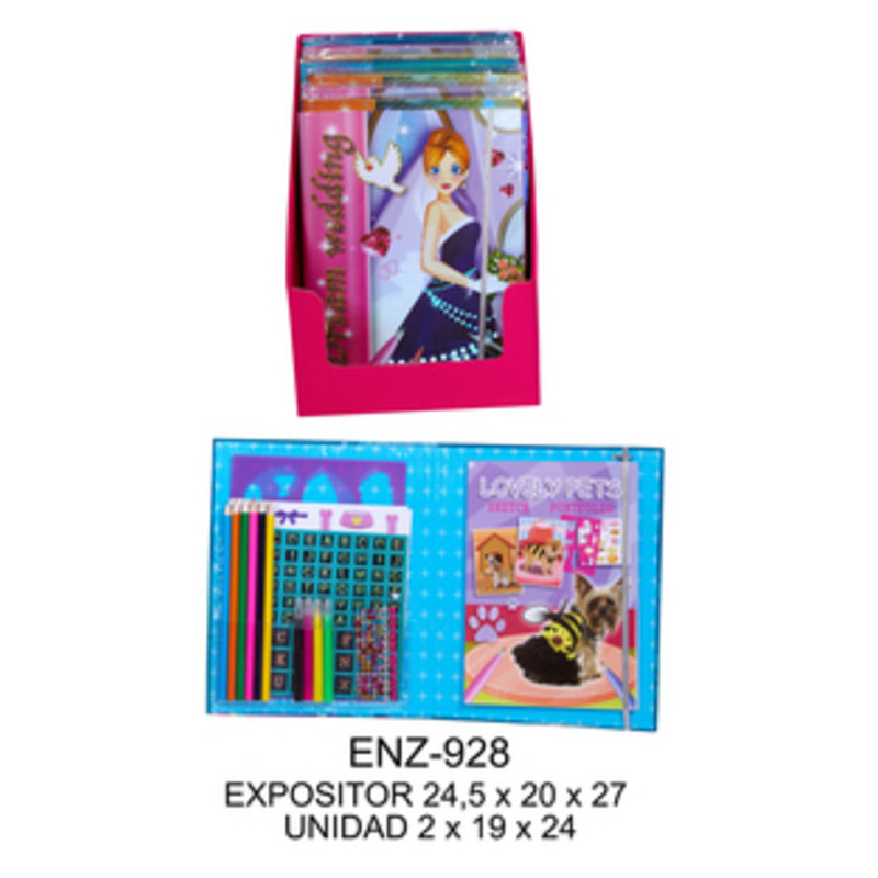 JUEGO ALEX BOG CUADERNO DISEÑO DE ROPA PLANTILLAS Y PEGATINAS ENZ-928 ^