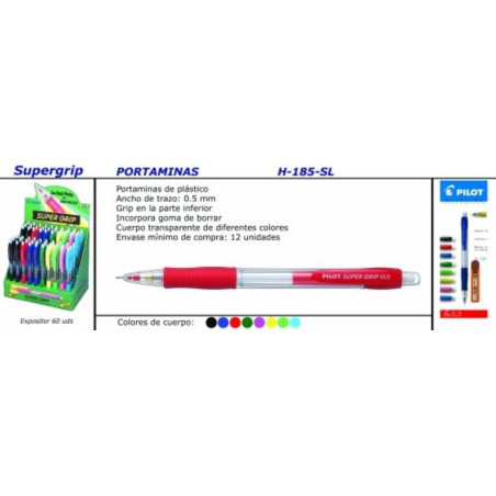 PORTAMINAS 0,5MM PILOT H-185 ROJO C/12U