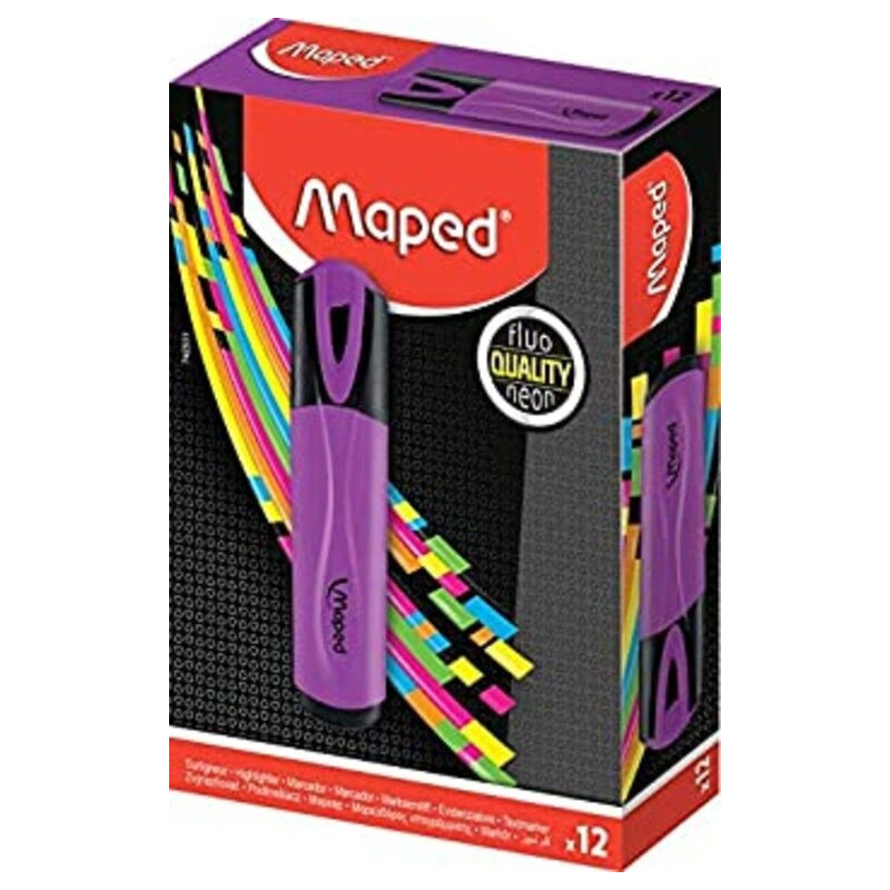 MARCD.FLUOR MAPED FLUO PEPS COLOR VIOLETA CAJA 12U 742531