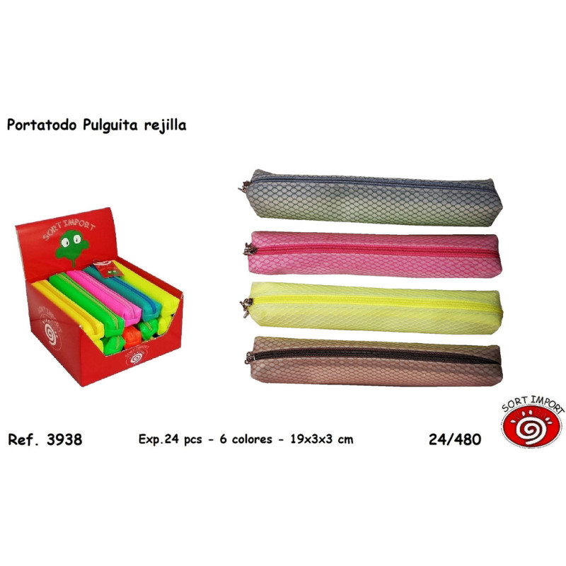 PORTATODO SORT PULGUITA REJILLA COLORES SURTIDOS 3938 (24)