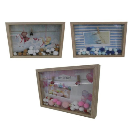 MARCO FOTOS REGALPAP MADERA C/VENTANA Y CUERDA 4991