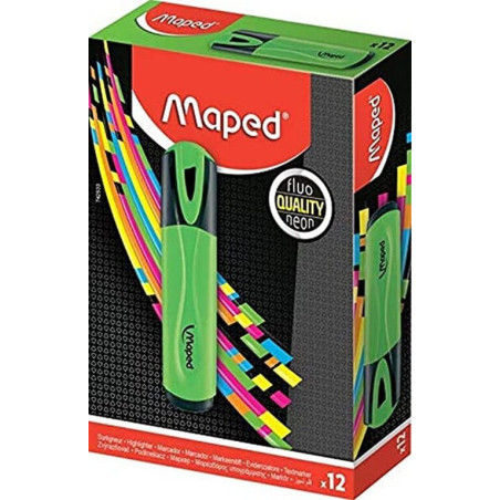 MARCD.FLUOR MAPED FLUO PEPS COLOR VERDE CAJA 12U 742533