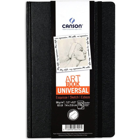 BLOC DIBUJO CANSON SKETCH UNIVERSAL 96G A-5 14*21,6 112H C/GOMA C200006456