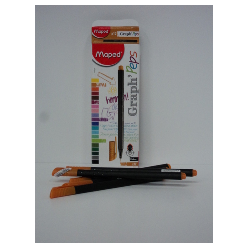 ROTULADOR MAPED GRAPH'PEPS 0,4 MARRON DUNA C/12U 749124