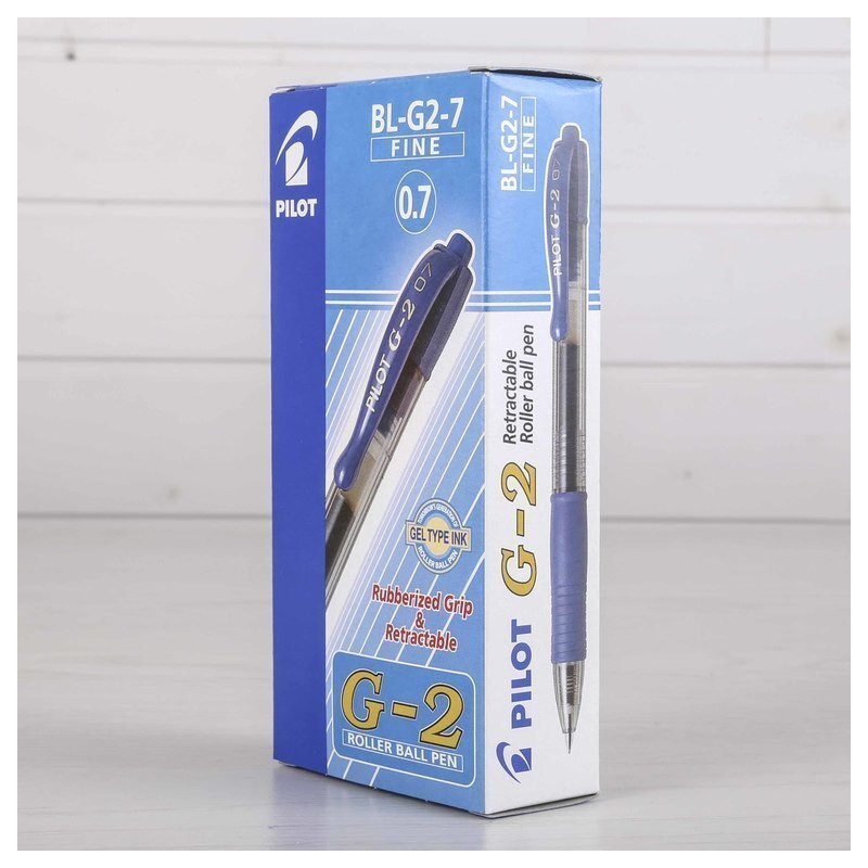 ROTULADOR PILOT G-2  GEL INK RETRACTIL AZUL C/12U