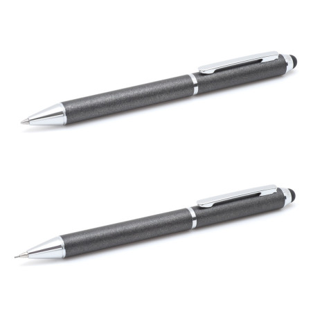 JUEGO BOLIGRAFO PORTAMINAS INOXCROM TOUCH NEGRO C/ESTUCHE 40154007