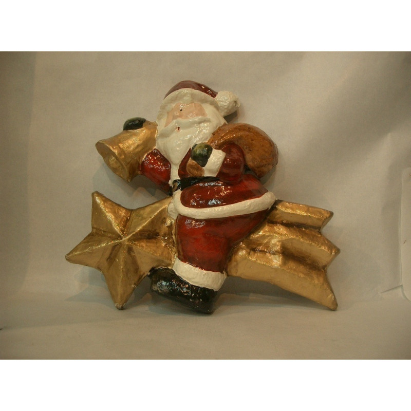 PAPA NOEL COMETA CARTON PIEDRA 50CM 57822121 ^