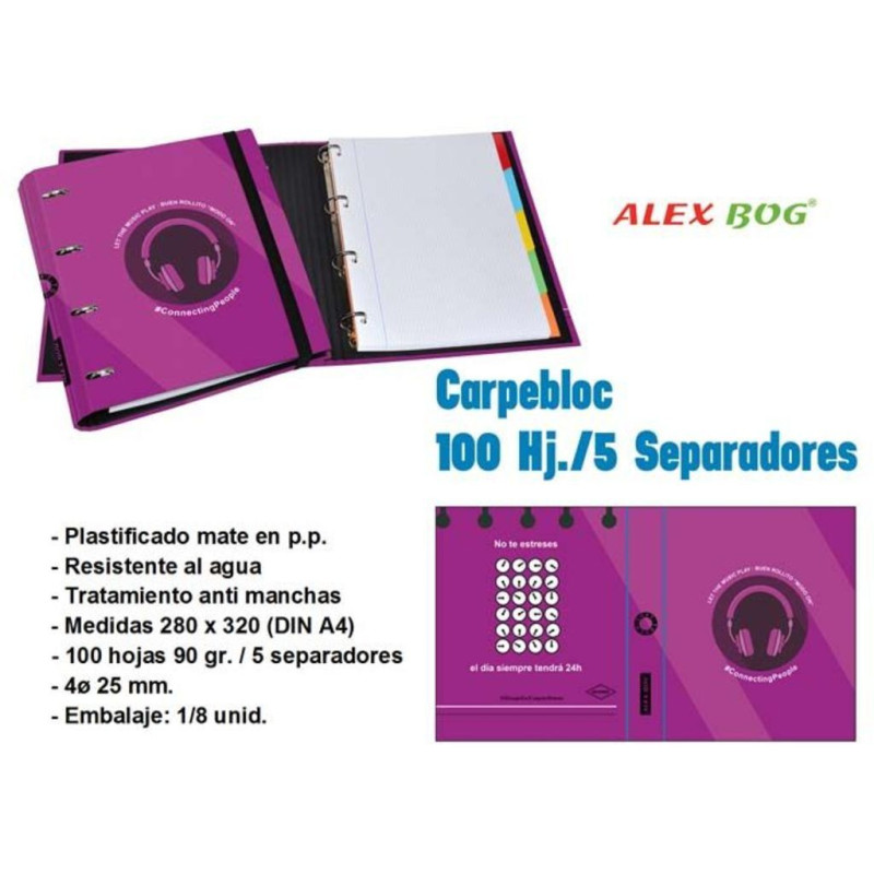 CARPEBLOC DEC RINGBOOK 4A A4 C/RECAMBIO ALEX BOG CONNECTING PEOPLE KR-752