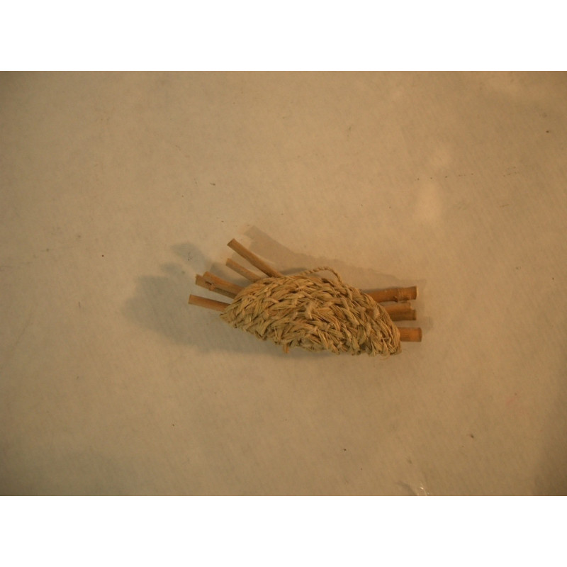 CESTA ESPARTO COSIDA CON LEÑA 846 ^