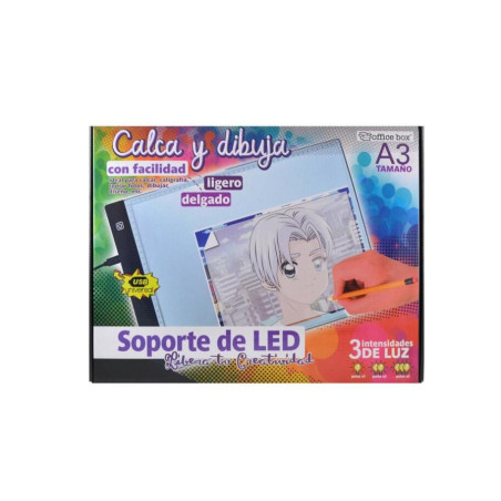 SOPORTE DE LED A3 "CALCA Y DIBUJA" OFFICEBOX LUMINOSO USB 79300