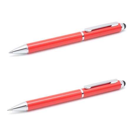 JUEGO BOLIGRAFO PORTAMINAS INOXCROM TOUCH ROJO C/ESTUCHE 40154003
