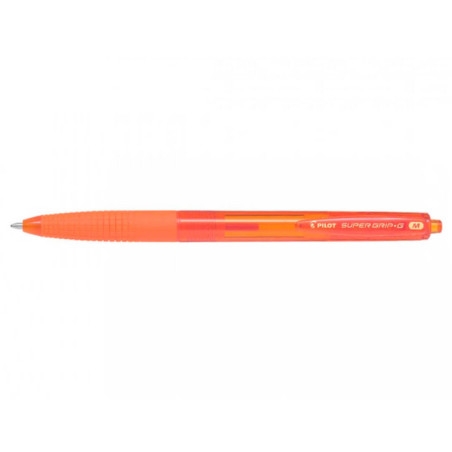 BOLIGRAFO PILOT SUPER G ECO CLIP NARANJA C/12U