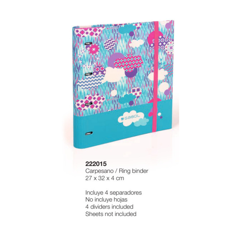 CARPEBLOC DEC RINGBOOK 4A GABOL18 SCHOOL COLOR A4 C/GOMA Y SEPARADORES 222015