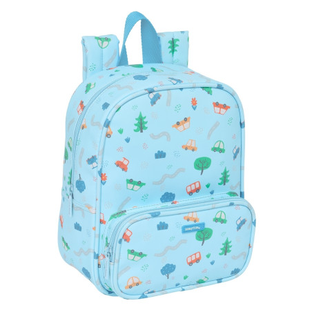 MOCHILA GUARDERIA C/BOLSILLO SAFTA PREESCOLAR "COCHES" SAFTA25 ENERO 642493232