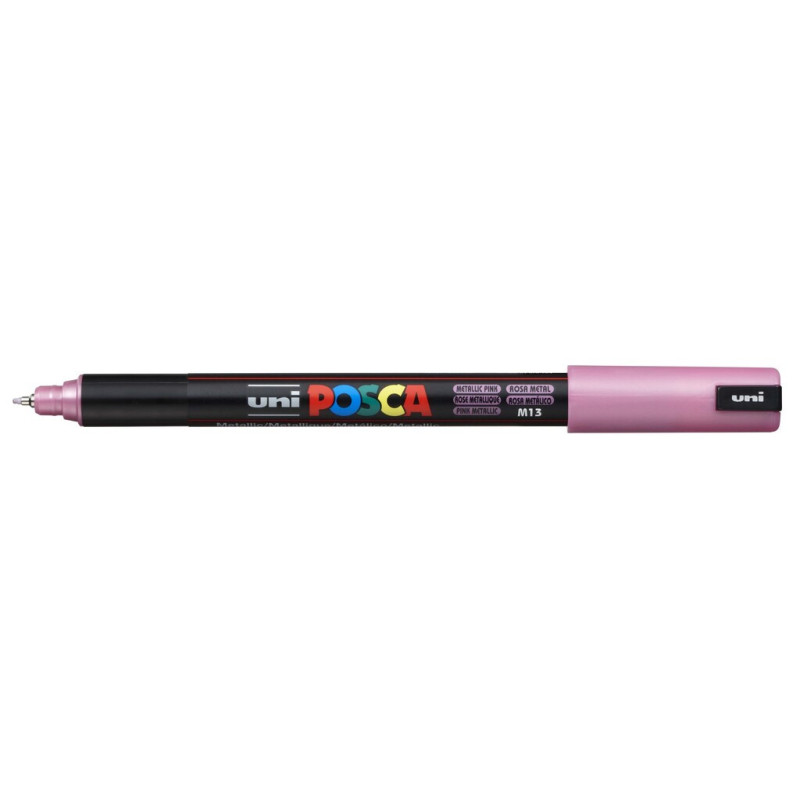 MARCADOR UNI-BALL POSCA PC-1MR PUNTA EXTRA FINA 0,7MM ROSA METALICO -M13-
