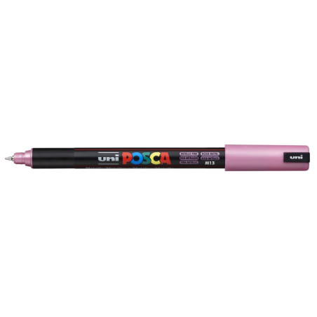 MARCADOR UNI-BALL POSCA PC-1MR PUNTA EXTRA FINA 0,7MM ROSA METALICO -M13-