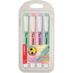 MARCD. FLUORESCENTE SWING COOL PASTEL caja 4 UDS TURQ,MENTA,ROSA,VIOL. STABILO