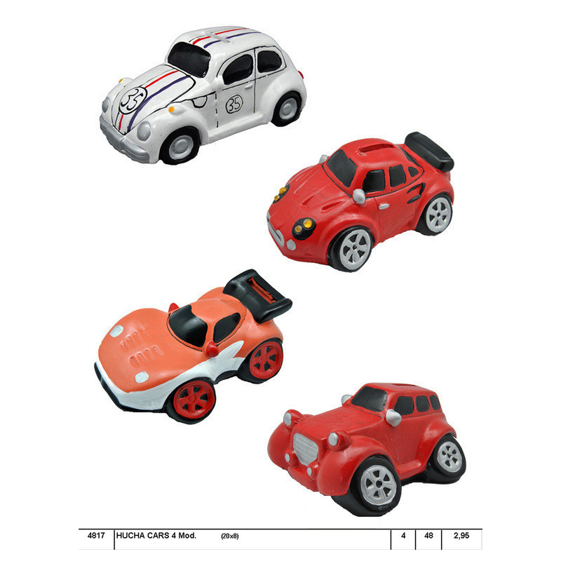 HUCHA CERAMICA COCHES TUNNING 4 MOD. REGALPAP 4817 ^